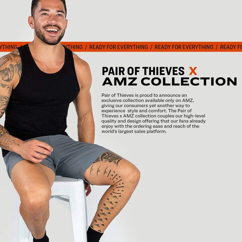 Pair of Thieves Men's 3 Pack Super Soft Tank Top, White/Black/Grey, Large - Image 4